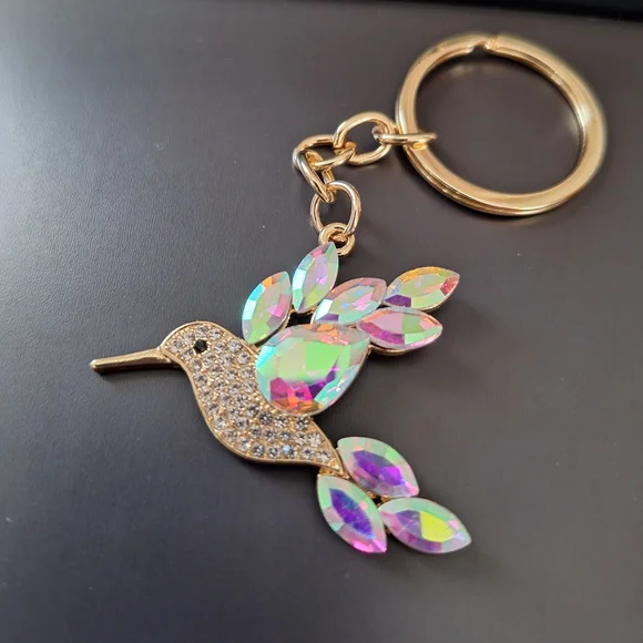 Hummingbird Purse Charm Keychain - Picture 1 of 4